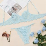 Lace Trimmed Camisole Lingerie Two-piece Set