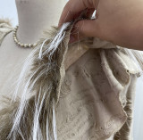 Irregular Ruffle Fringe Vintage Distressed Knit Cardigan