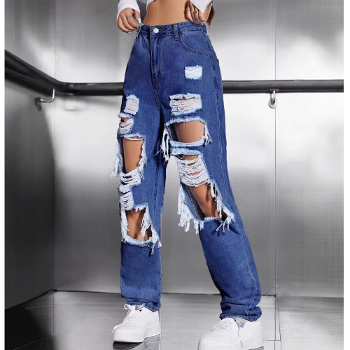 Distressed Denim Jeans