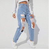 Distressed Denim Jeans