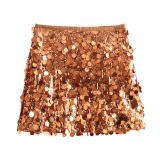 Exclusive Sequin Embellished A-Line High-Waist Mini Skirt