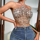 Signature Rhinestone Chain Sensational Tank Top