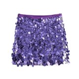 Exclusive Sequin Embellished A-Line High-Waist Mini Skirt