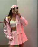 Trendy Hoodie Cardigan & Wide-Leg Shorts Coordinated Set