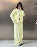 Embroidered Hoodie Two-Piece Lightweight Casual Set