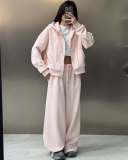 Embroidered Hoodie Two-Piece Lightweight Casual Set