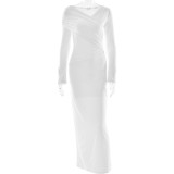 Luxurious V-Neck Bodycon Maxi Dress