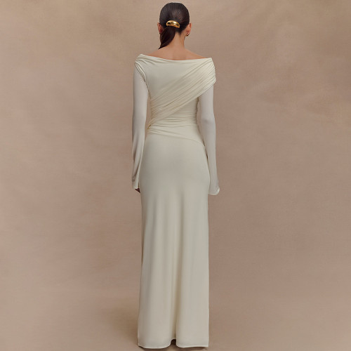 Luxurious V-Neck Bodycon Maxi Dress