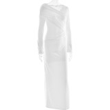 Luxurious V-Neck Bodycon Maxi Dress