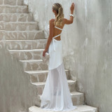 Sultry One-Shoulder Mesh Mermaid Maxi Dress