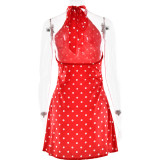 Chic Polka Dot Bodycon Dress