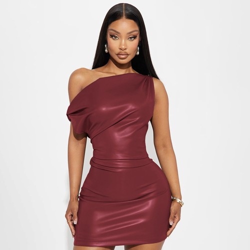 Asymmetric Elegance Mini Dress