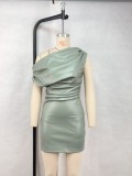 Asymmetric Elegance Mini Dress