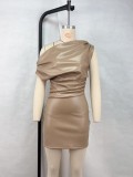 Asymmetric Elegance Mini Dress