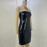 Metallic One-Shoulder Bodycon Dress