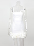 Sensual Ruffled Bodycon Camisole Sleeveless Midi Dress