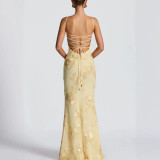 Luxurious Floral Embellished Evening Gown
