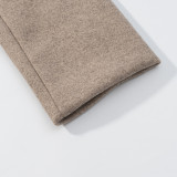 Short Double-Breasted Wool Coat