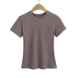 Minimalist Crew Neck Short Sleeve T-Shirt