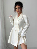 Vintage-Inspired Button Accent Mini Dress
