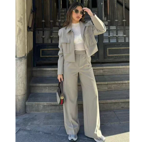 Contemporary Jacket and Straight-Leg Trouser Co-ord Set