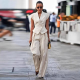 Sleeveless Tailored Suit