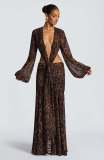 IHOOV Ethereal Chic Chiffon Cutout Maxi Dress
