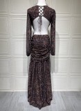 IHOOV Ethereal Chic Chiffon Cutout Maxi Dress
