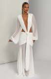 IHOOV Ethereal Chic Chiffon Cutout Maxi Dress
