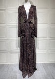 IHOOV Ethereal Chic Chiffon Cutout Maxi Dress