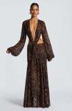 IHOOV Ethereal Chic Chiffon Cutout Maxi Dress