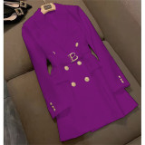 British Vintage Chic Single-Breasted Blazer Jacket for Women
