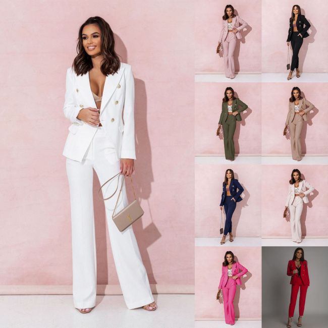 Double-Breasted Professional Suit Set