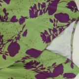 Printed V-Neck Lantern Sleeve A-Line European Couture Dress