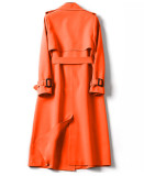 Knee-Length British Trench Coat