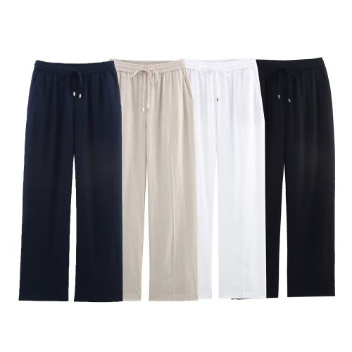 ihoov Linen-Blend Straight-Leg Trousers