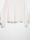 Ethereal Lotus Leaf Tie-Neck Blouse