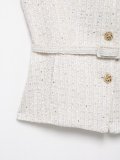 ihoov Pearl-Embellished Textured Belted Vest