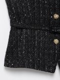 ihoov Pearl-Embellished Textured Belted Vest