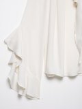 Ethereal Lotus Leaf Tie-Neck Blouse