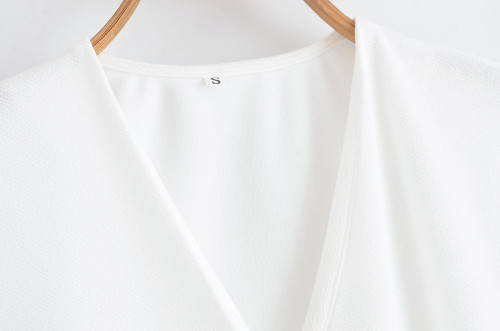 Pin-Textured Sleeveless Top & Wide-Leg Casual Set