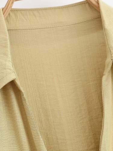 Ihoov Relaxed Lapel Short-Sleeve Sophisticated Comfort Ensemble