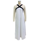 ihoov-Breezy-Chic-Halter-Neck-Sleeveless-Cotton-Linen-Midi-Dress-Halter-Neck-Detail