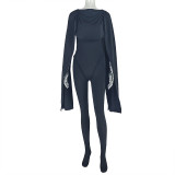 Sleeveless Asymmetrical Jumpsuit with Belted Waist and Ruffled Detail