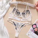 ihoov's Embroidered Floral Lingerie Set