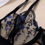 ihoov's Embroidered Floral Lingerie Set