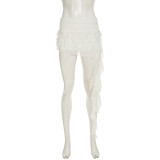 Whimsy Ruffle Boho Chic Asymmetrical Mini Dress