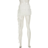Whimsy Ruffle Boho Chic Asymmetrical Mini Dress