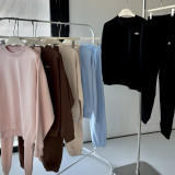 Oversized Fleece Lined Sweat Suit Set