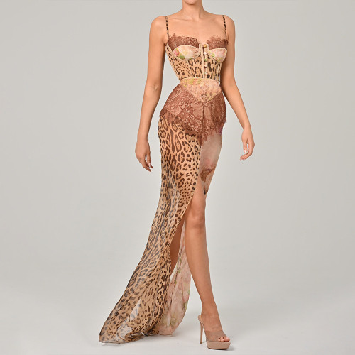 ihoov's Daring Cut-Out Lace Maxi Dress for the Fearless Femme